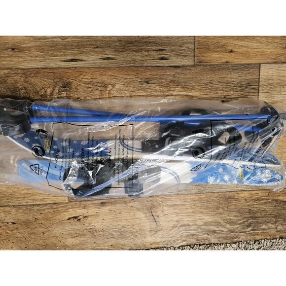 Lucky Bums Toddler Kids Beginner Plastic Snow Skis Adjustable Bindings Blue 70cm - Picture 4 of 9